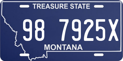 MT license plate 987925X