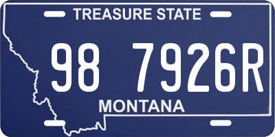 MT license plate 987926R