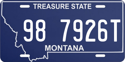 MT license plate 987926T