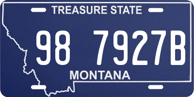 MT license plate 987927B