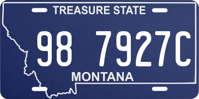 MT license plate 987927C