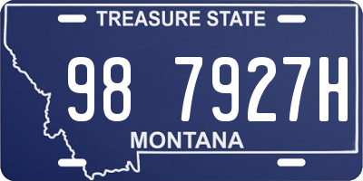 MT license plate 987927H