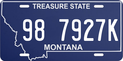 MT license plate 987927K