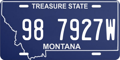 MT license plate 987927W