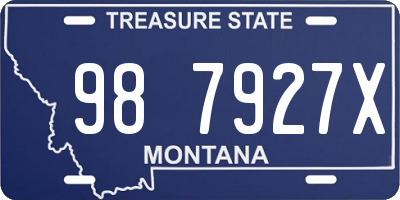 MT license plate 987927X