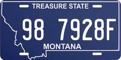 MT license plate 987928F