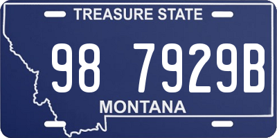 MT license plate 987929B