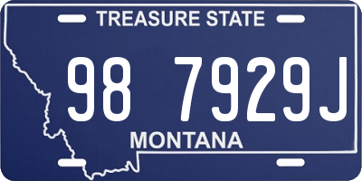 MT license plate 987929J