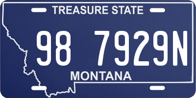 MT license plate 987929N