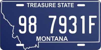 MT license plate 987931F