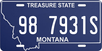 MT license plate 987931S