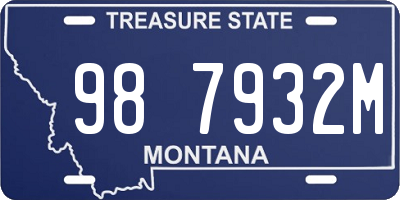MT license plate 987932M