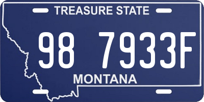 MT license plate 987933F