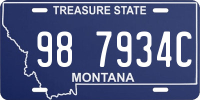 MT license plate 987934C