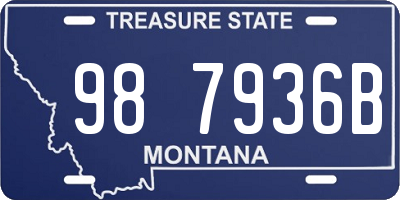 MT license plate 987936B