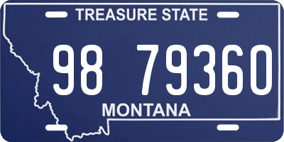 MT license plate 987936O