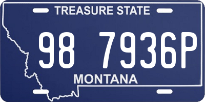 MT license plate 987936P