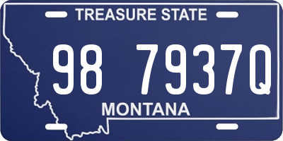 MT license plate 987937Q