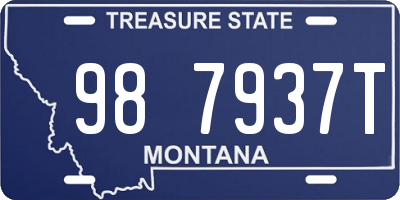 MT license plate 987937T