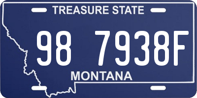 MT license plate 987938F