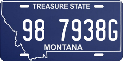 MT license plate 987938G