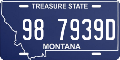 MT license plate 987939D