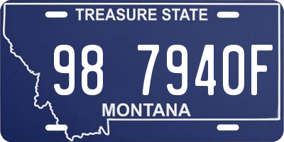 MT license plate 987940F