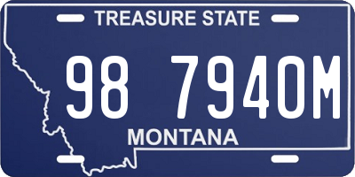 MT license plate 987940M