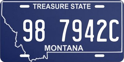 MT license plate 987942C