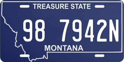 MT license plate 987942N