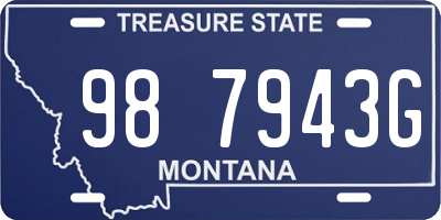 MT license plate 987943G