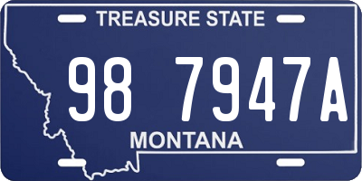 MT license plate 987947A