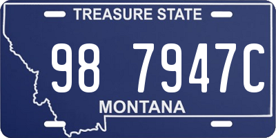 MT license plate 987947C