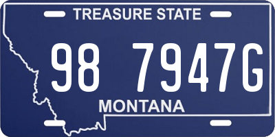 MT license plate 987947G