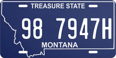 MT license plate 987947H