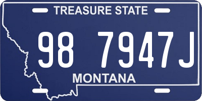 MT license plate 987947J