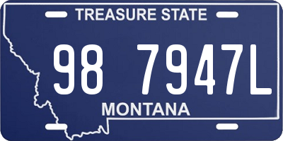 MT license plate 987947L