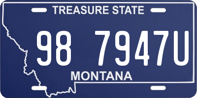 MT license plate 987947U