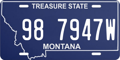 MT license plate 987947W