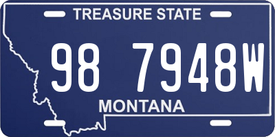 MT license plate 987948W