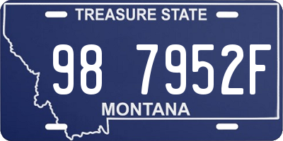 MT license plate 987952F