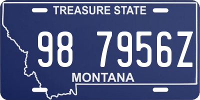 MT license plate 987956Z