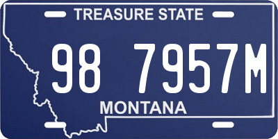 MT license plate 987957M