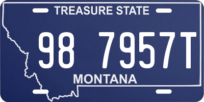 MT license plate 987957T