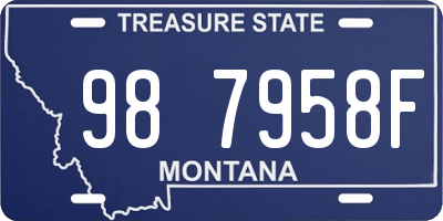 MT license plate 987958F