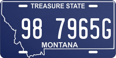 MT license plate 987965G