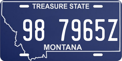 MT license plate 987965Z