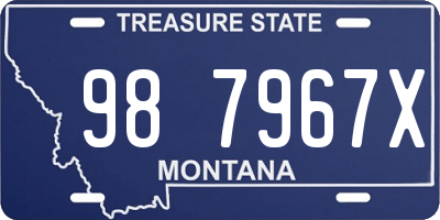 MT license plate 987967X