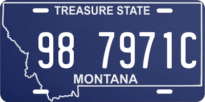 MT license plate 987971C