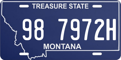 MT license plate 987972H